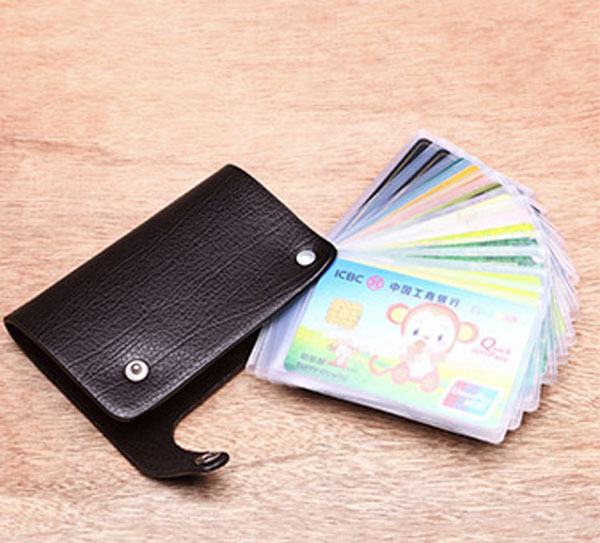 オリジナル クレジット カードケース 24枚のカード収納 カードホルダー 携帯便利 カード入れ 男女兼用