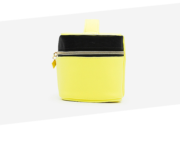 黄色いカラー 色選択可能 ファッション 大容量女性 化粧品袋 ポーチ oem